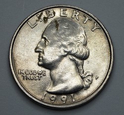 1/4 dollar ( 25 cents ) - 1991 P