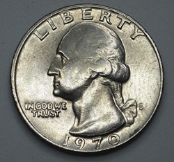 1/4 dollar ( 25 cents ) - 1970 D