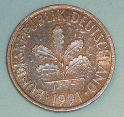 2 Pfennig - 1991 F