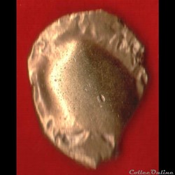 Ambiens - Statère d'or uniface, revers aux esses et au globule perlé