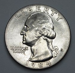 1/4 dollar ( 25 cents ) - 1984 P