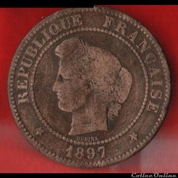 5 Centimes - Cérès - 1897 - Paris