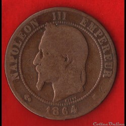 Napoléon III - 10 Centimes - 1864 - Paris