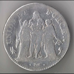 Consulat - 5 Francs - AN 5 - 1796-97 - Paris