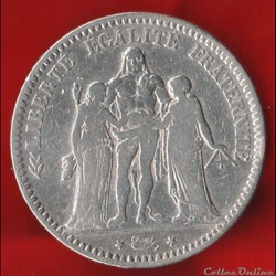 5 Francs - Hercule - 1873 - Paris