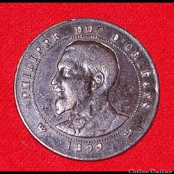 Jeton ou médaille de Philippe duc d'Orleans - 1899
