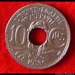 Lindauer - 10 Centimes - 1936