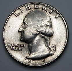 1/4 dollar ( 25 cents ) - 1965