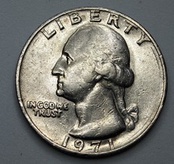1/4 dollar ( 25 cents ) - 1971