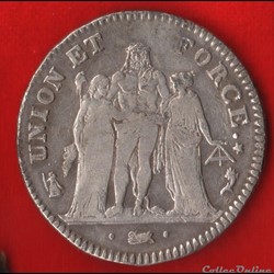 Consulat - 5 Francs - AN 5 - 1796-97 - Paris