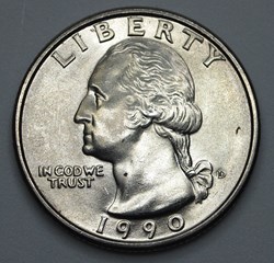 1/4 dollar ( 25 cents ) - 1990 D