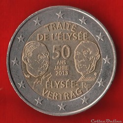 2 Euros - Traité de l'Elyssé - 2013