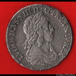 Quart d'écu - 1643 - Paris