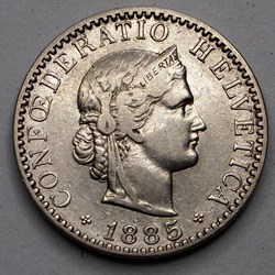 20 Centimes - 1885 B