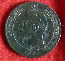 Napoléon III - 10 Centimes - 1861 - Bordeaux