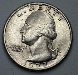 1/4 dollar ( 25 cents ) - 1977 D