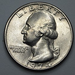 1/4 dollar ( 25 cents ) - 1974