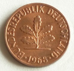 2 Pfennig - 1968 F