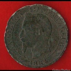 Napoléon III - 5 Centimes - 1864 - Bordeaux