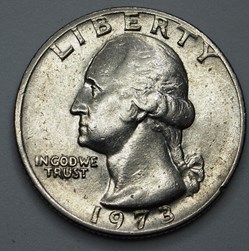 1/4 dollar ( 25 cents ) - 1973