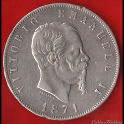 5 Lires - 1871 M BN