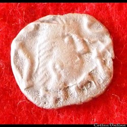 Obole uniface à la tête à droite - METALVS VICVS - Poitou