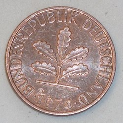 2 Pfennig - 1974 J
