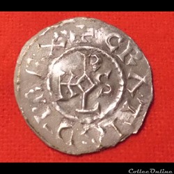 Denier de Charles II le Chauve - Monastère de Saint Denis