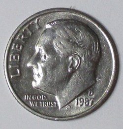 1 dime ( 10 cents ) - 1987 D