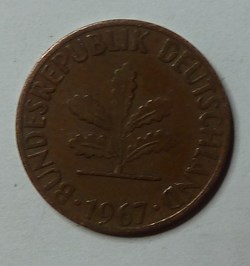 1 Pfennig - 1967 G