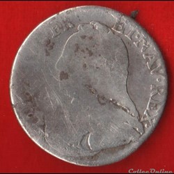 1/5ème d'écu aux rameaux d'olivier - 1729 - Rouen