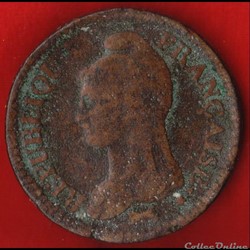Consulat / Directoire - Un décime Dupré - AN 6 - 1797-98 - Paris