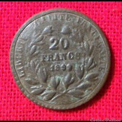 Jeton 20 Francs de Maison close - 1899