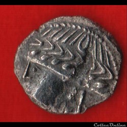 Allobroges - Denier au cheval galopant et au “caducée”
