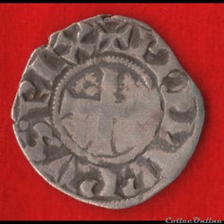 Denier tournois à l'O rond - 1280-1290 -
