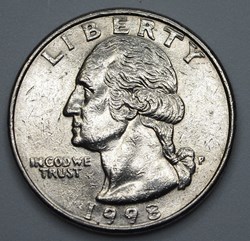 1/4 dollar ( 25 cents ) - 1998 P