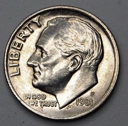 1 dime ( 10 cents ) - 1981 P