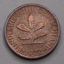1 Pfennig - 1972 D