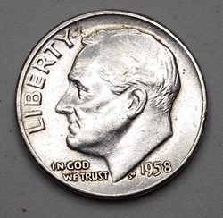 1 dime ( 10 cents ) - 1958