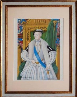Jean MARAIS - Gouache originale réalisée pour le conte "Mila" représentant le personnage du Prince