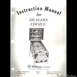 manuel flipper méca WILLIAMS DEALERS CHOICE 1974