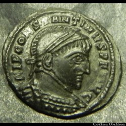 CONSTANTIN I   VICTORIAE LAETAE PRINC PERP/ VOT nummus ASIS