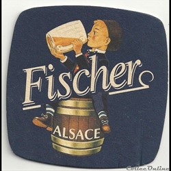 sous bock  de bière Fischer