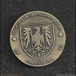 Besançon médaille nominative servant de jeton de présence pour l'AG 2015