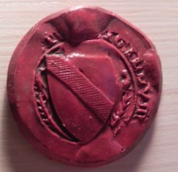 sceau  cour d'Orgelet 1424