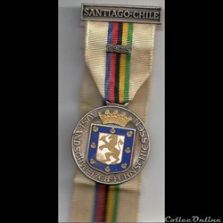 médaille de tir Suisse SANTIAGO du CHILI 1975