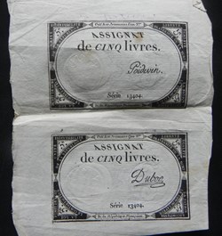 assignat de 5 livres 10 Brumaire de l'an II