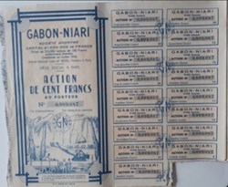 GABON NIARI action de 100 fr CFA