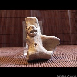 fragment de personnage  , TERRE CUITE