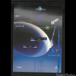 AUTOCOLLANT   ARIANESPACE  KOUROU  VOL N° 130